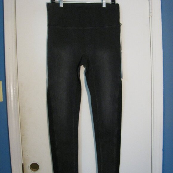 DG2 Diane Gilman Jegging Medium NWT Gray with Black Insets Stretch Skinny Ankle - Picture 1 of 6
